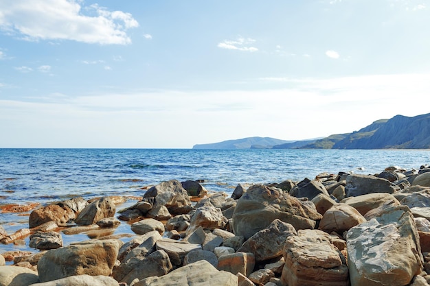 Foto de pedra na costa do mar para um fundo