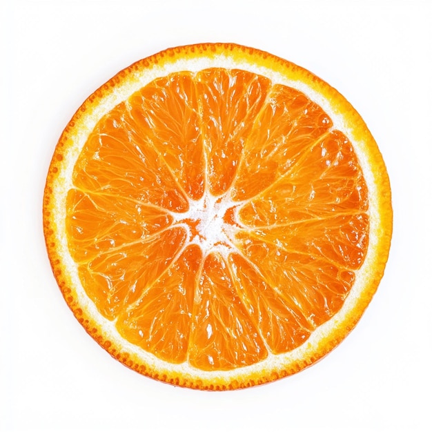 foto de perto de laranja suculenta fresca isolada fundo branco
