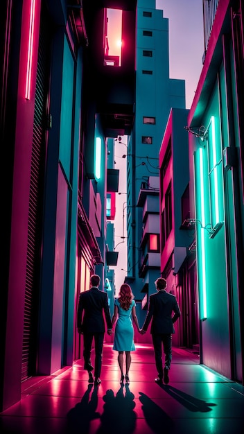 Foto foto de pessoas caminhando por uma rua movimentada da cidade