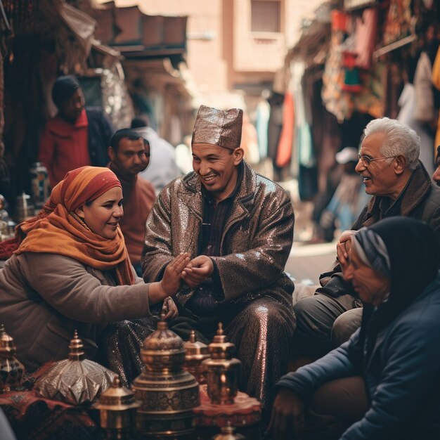 Foto foto de pessoas em marrakech