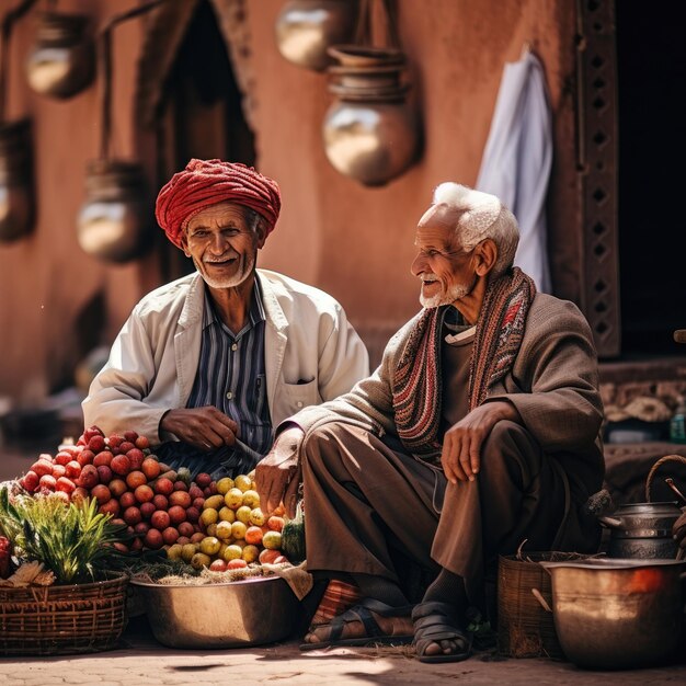 Foto foto de pessoas em marrakech