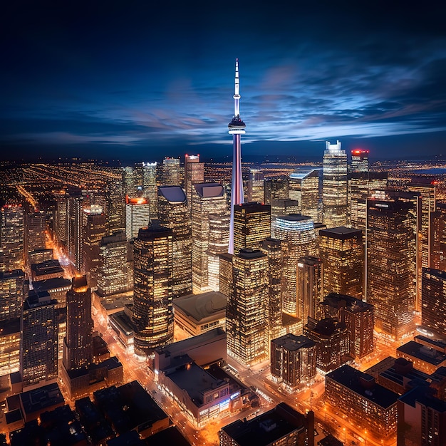foto de pintura digital de prédios no Canadá