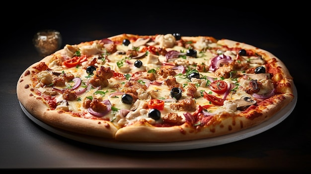 Foto de pizza deliciosa em comida branca