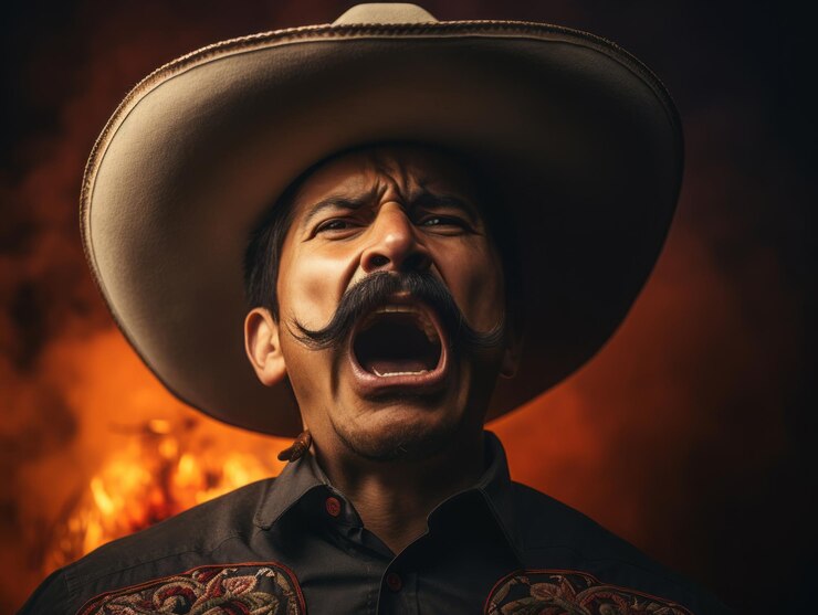 Foto foto de pose emocional dinâmica homem mexicano no outono