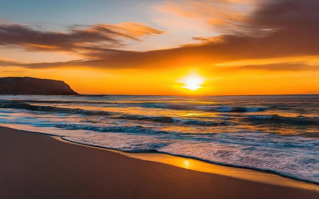 Foto de praia paradisíaca durante o dia com pôr do sol