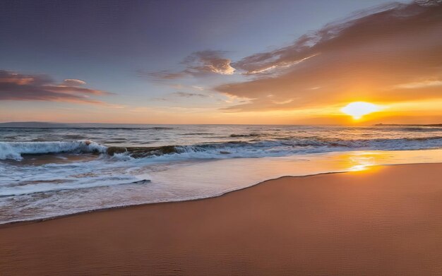 Foto de praia paradisíaca durante o dia com pôr do sol