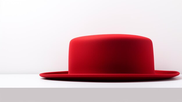 Foto de red boater hat isolado em fundo branco