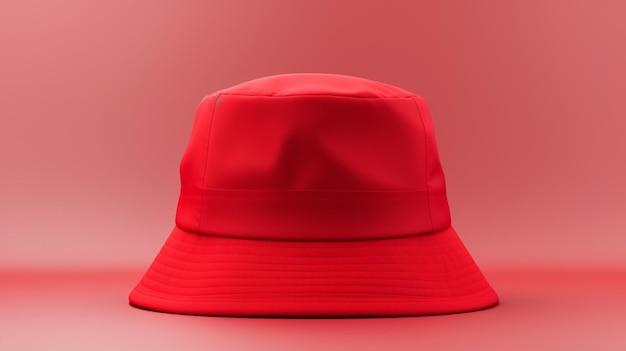 Foto de Red Bucket Hat isolado em fundo branco