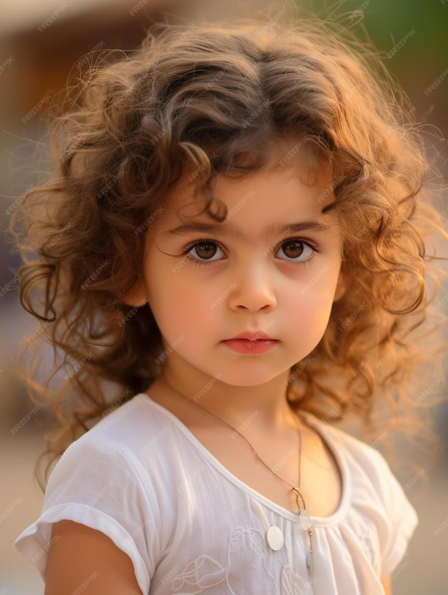 Foto de retrato de cabelo cacheado masculino infantil libanês