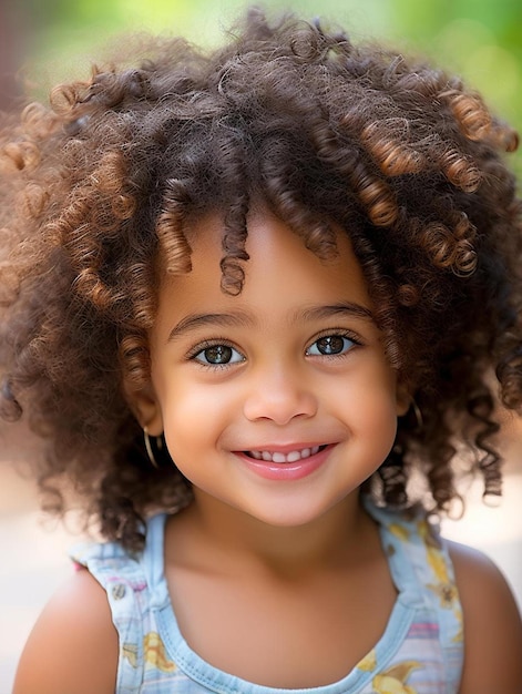 Foto de retrato de cabelo cacheado masculino infantil suíço