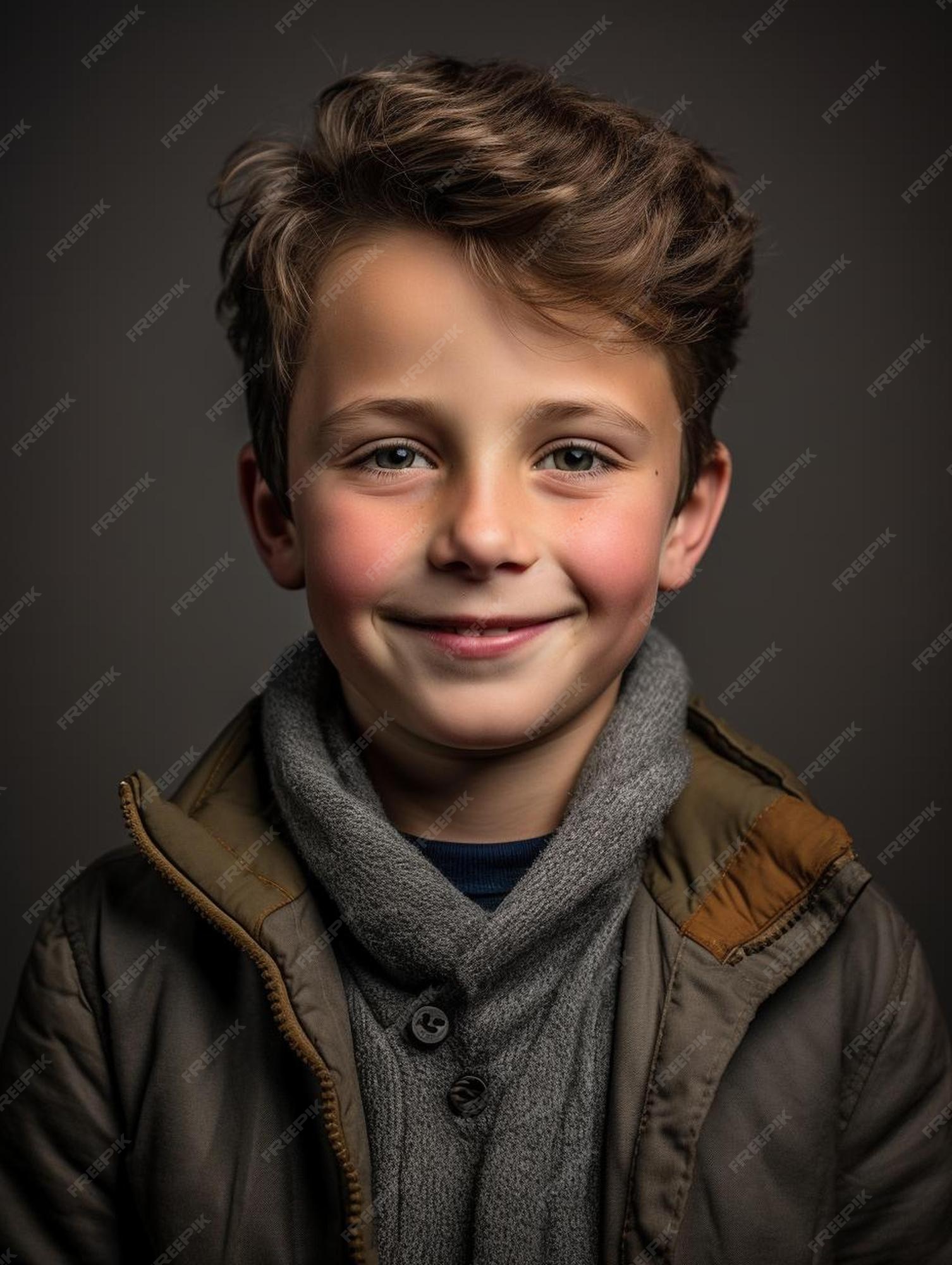 Foto de retrato de cabelo liso masculino infantil de singapura