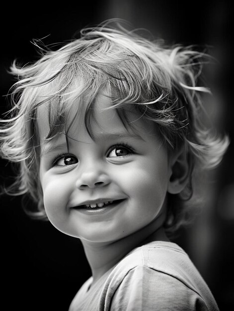 Foto de retrato de cabelo liso masculino infantil de singapura