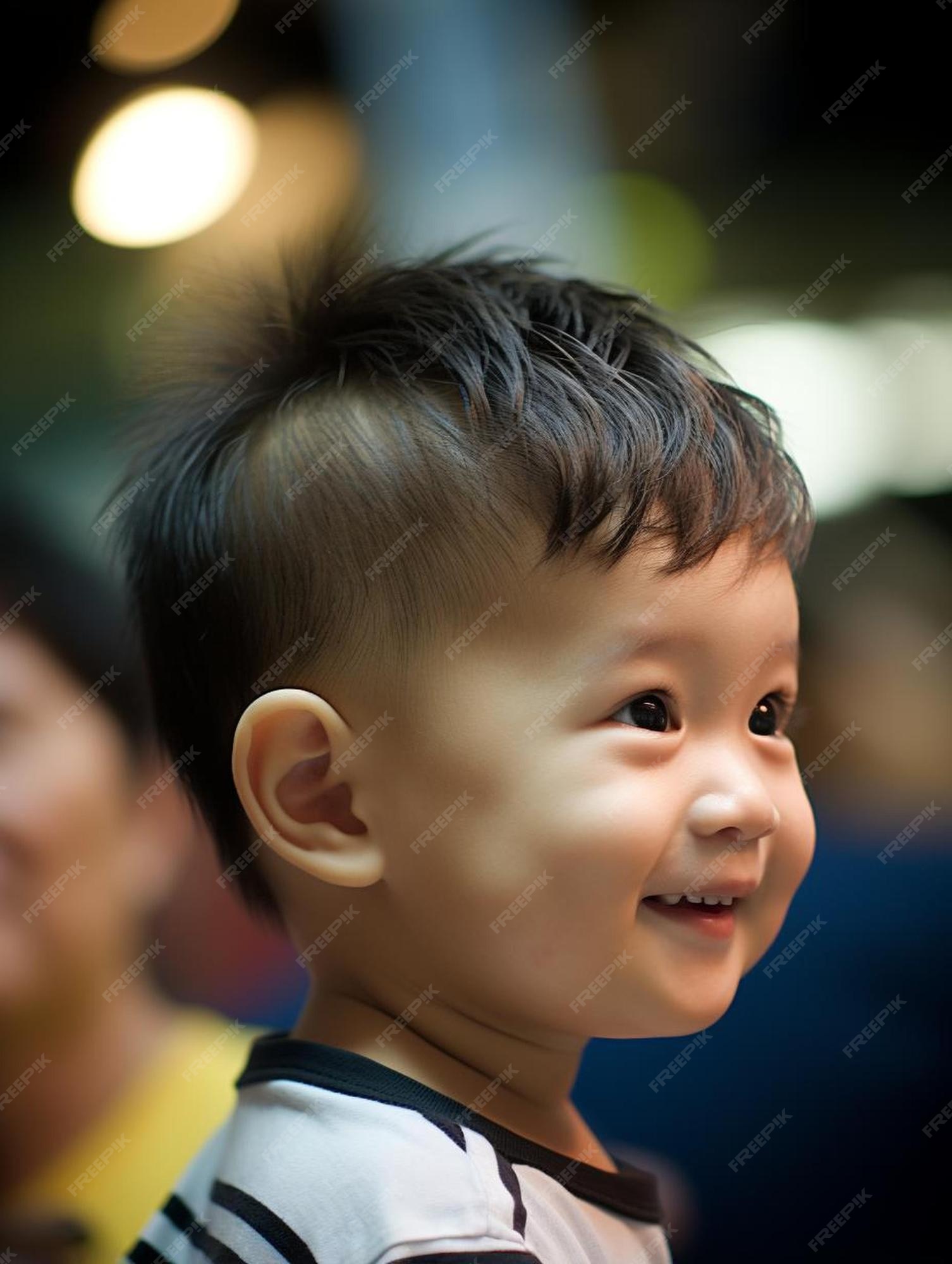 Foto de retrato de cabelo liso masculino infantil de singapura