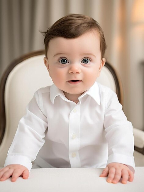 Foto de retrato de cabelo liso masculino infantil de singapura