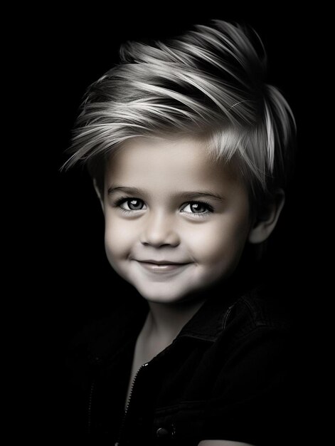 Foto de retrato de cabelo liso masculino infantil de singapura