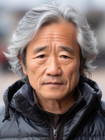 Foto de retrato de cabelo ondulado masculino adolescente japonês