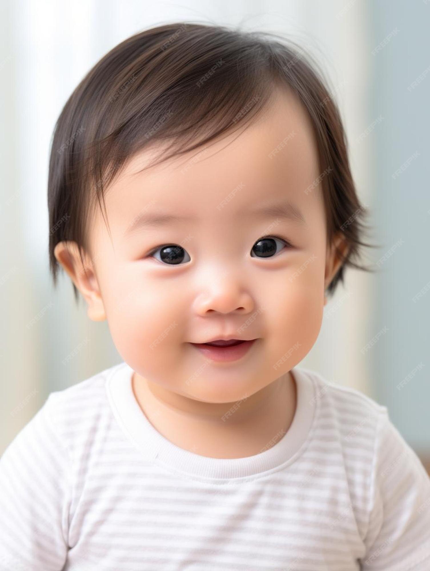 Foto de retrato de cabelo liso masculino infantil de singapura