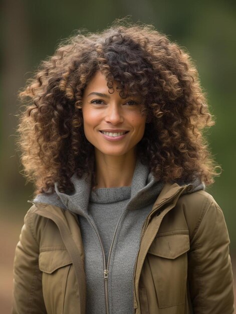 Foto de retrato de mulher adulta de meia idade de Fiji ondulada