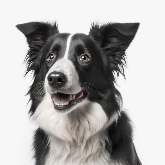 Foto de rosto fofo de Border Collie