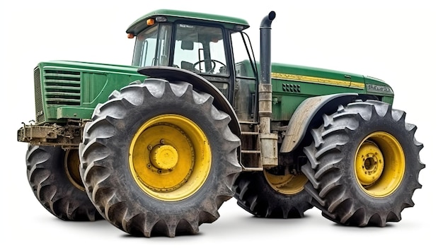 Foto de tractor verde ilustração realista generativa ai