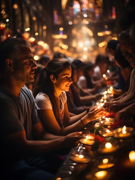 Foto de Tradições Colombianas de Natal Incluem Cenas de Famílias na Festiva Colômbia Vibrante