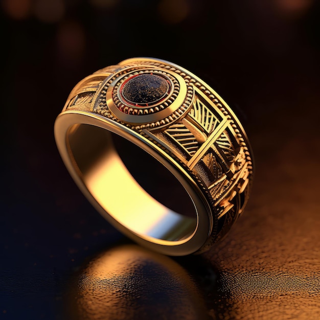 Foto de um anel de ouro