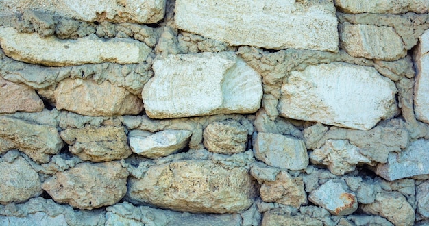 Foto de um antigo fundo de textura de parede de pedra branca