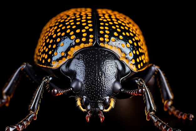 Foto foto de um besouro em close-up fotografia macro