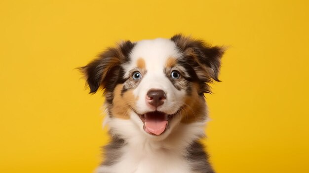 Foto de um cachorrinho bonito criado sozinho com tecnologia de IA generativa