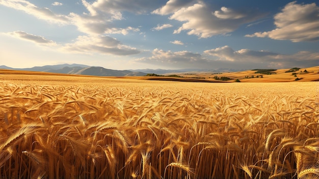 foto de um campo de trigo