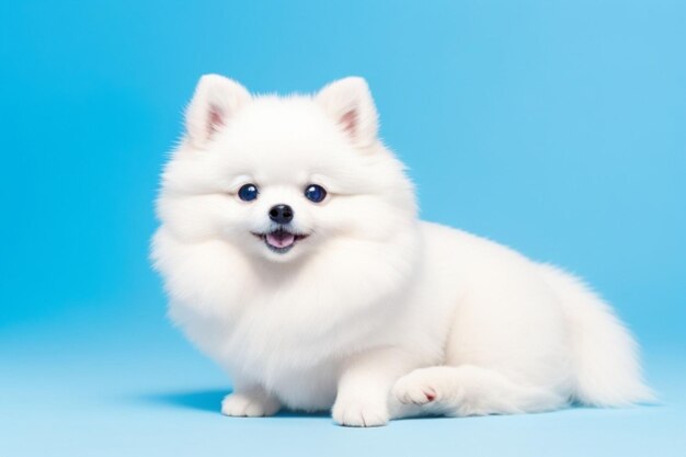 Foto de um cão da Pomerânia