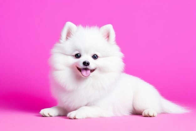 Foto de um cão da Pomerânia