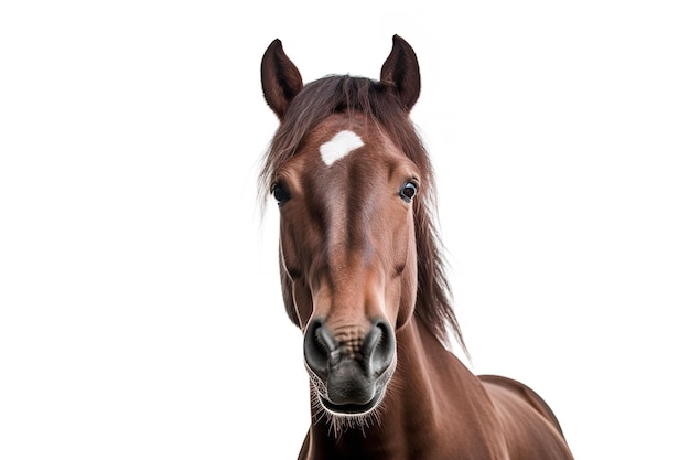 Foto foto de um cavalo isolado no fundo branco