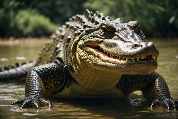 Foto foto de um crocodilo na selva