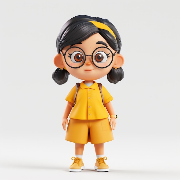 Foto de um encantador mundo animado de personagens de desenhos animados em 3D