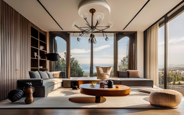 Foto de um estilo moderno de sala de estar