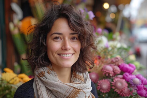 Foto de um florista sorridente