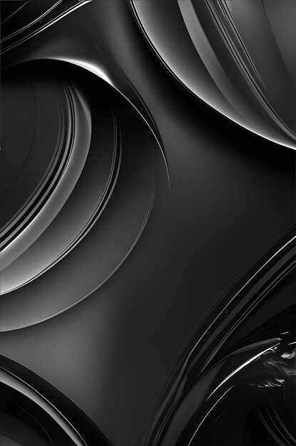 Foto de um fundo abstrato preto e branco com curvas fluídas