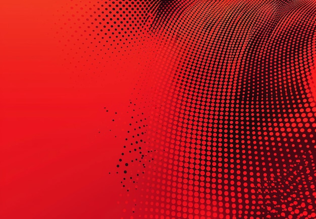 Foto foto de um fundo de gradiente abstrato de meio tom vermelho com um padrão de pontos no meio
