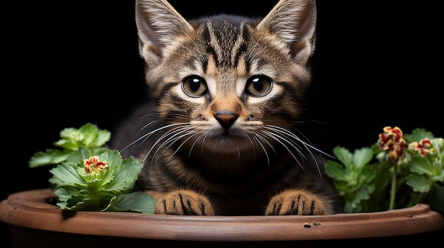 Foto de um gato castanho