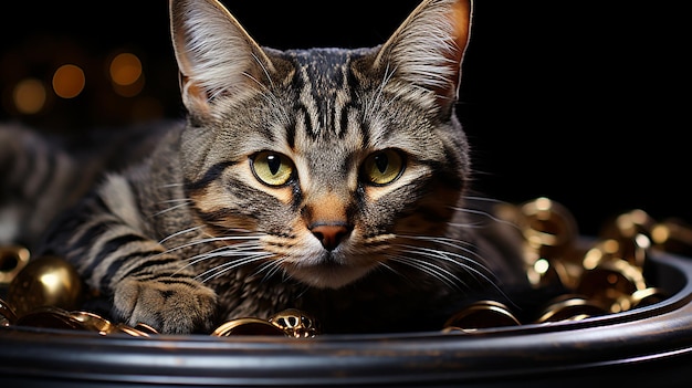 Foto de um gato castanho