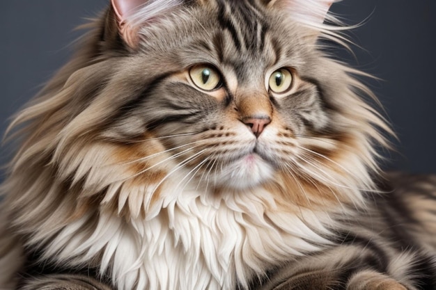 Foto foto de um gato maine coon