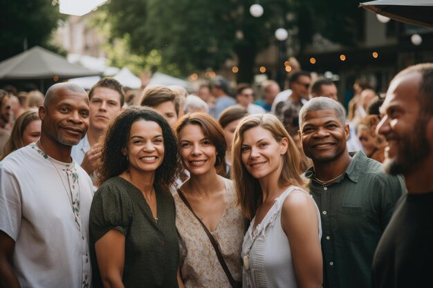 Foto foto de um grupo de pessoas em um evento