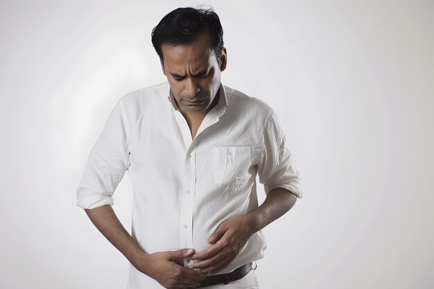 Foto de um homem indiano com mais de trinta anos de experiência