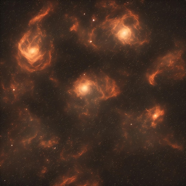 Foto de um impressionante aglomerado de estrelas brilhando brilhantemente no escuro céu noturno AI