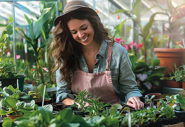 Foto foto de um jovem casal de mulheres trabalhando na jardinagem