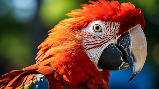 foto de um papagaio posando gerada por IA
