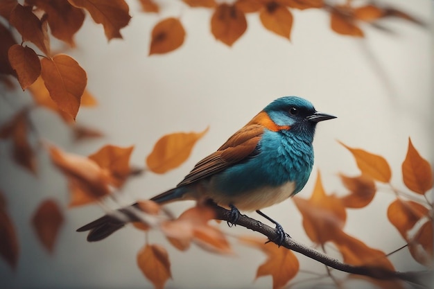 Foto de um pássaro colorido no Dia Nacional dos Animais