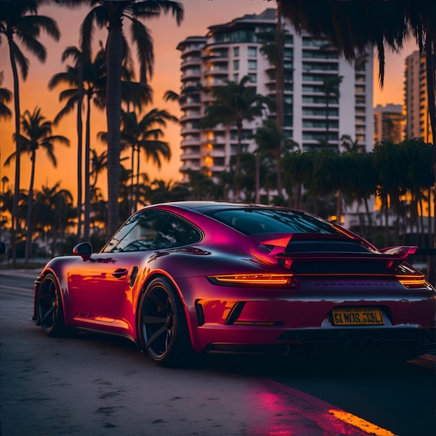 Foto foto de um porsche 911 em miami