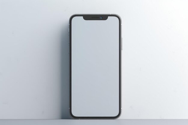 Foto de um smartphone elegante e moderno contra um fundo minimalista IA geradora
